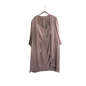 TS couture NWT women’s plus size, formal, dusty lilac dress with kimono